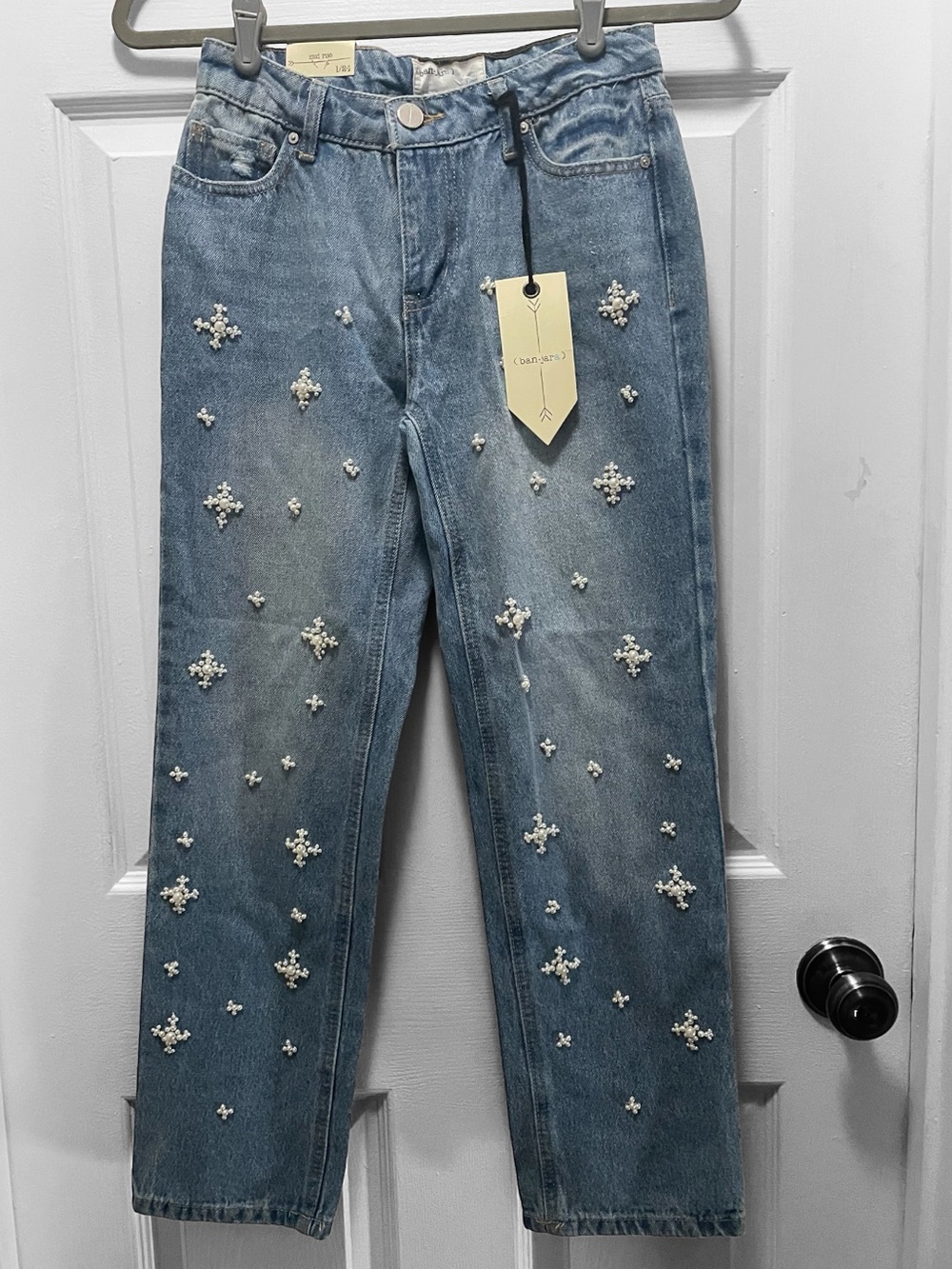 Ban-Jara Women’s Pearl-Embellished Blue  Jeans